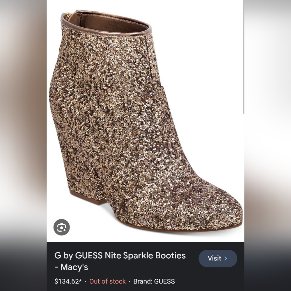GUESS gold glitter sparkle 🌟 bootie
